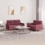 Juego de sofás con cojines 2 piezas tela rojo tinto de , Sofás - Ref: Foro24-3201574, Precio: 405,83 €, Descuento: %