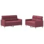 Juego de sofás con cojines 2 piezas tela rojo tinto de , Sofás - Ref: Foro24-3201574, Precio: 405,83 €, Descuento: %