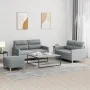 Juego de sofás con cojines 3 piezas tela gris claro de , Sofás - Ref: Foro24-3201576, Precio: 465,69 €, Descuento: %