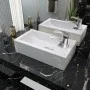 Lavabo con agujero grifo rectangular cerámica 46x25,5x12 blanco de vidaXL, Lavabos - Ref: Foro24-142343, Precio: 67,34 €, Des...