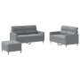 Juego de sofás con cojines 3 piezas tela gris claro de , Sofás - Ref: Foro24-3201576, Precio: 458,78 €, Descuento: %