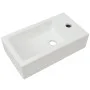 Lavabo con agujero grifo rectangular cerámica 46x25,5x12 blanco de vidaXL, Lavabos - Ref: Foro24-142343, Precio: 67,34 €, Des...