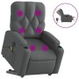 Sillón de masaje eléctrico reclinable elevable tela gris oscuro en Sillones | Comprar online en Foru.es