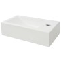 Lavabo con agujero grifo rectangular cerámica 46x25,5x12 blanco de vidaXL, Lavabos - Ref: Foro24-142343, Precio: 68,26 €, Des...