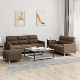 Sofagarnitur mit Kissen 3-teilig aus braunem Stoff von , Sofas - Ref: Foro24-3201611, Preis: 490,44 €, Rabatt: %