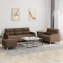 Juego de sofás con cojines 3 piezas tela marrón de , Sofás - Ref: Foro24-3201611, Precio: 498,02 €, Descuento: %