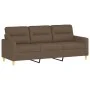 Sofa set with cushions 3 pieces brown fabric by , Sofas - Ref: Foro24-3201611, Price: 490,44 €, Discount: %