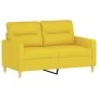 Juego de sofás con cojines 3 piezas tela amarillo claro de , Sofás - Ref: Foro24-3201613, Precio: 475,57 €, Descuento: %