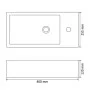 Rectangular ceramic sink with faucet hole 46x25.5x12 white by vidaXL, Sinks - Ref: Foro24-142343, Price: 67,34 €, Discount: %