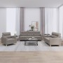 Juego de sofás con cojines 3 piezas tela gris taupe de , Sofás - Ref: Foro24-3201543, Precio: 588,02 €, Descuento: %
