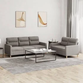 Juego de sofás con cojines 2 piezas tela gris taupe de , Sofás - Ref: Foro24-3201607, Precio: 469,64 €, Descuento: %