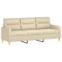 Sofagarnitur mit Kissen, 3-teilig, cremefarbener Stoff von , Sofas - Ref: Foro24-3201626, Preis: 550,59 €, Rabatt: %