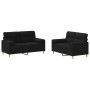 Juego de sofás con cojines 2 piezas tela negro de , Sofás - Ref: Foro24-3201588, Precio: 430,41 €, Descuento: %