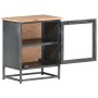 Mesita de noche de madera maciza de acacia gris 40x30x50 cm de vidaXL, Mesitas de noche - Ref: Foro24-323501, Precio: 85,55 €...