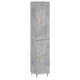 Aparador de madera contrachapada gris hormigón 34,5x34x180 cm de , Aparadores - Ref: Foro24-3200437, Precio: 94,86 €, Descuen...