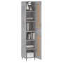 Aparador de madera contrachapada gris hormigón 34,5x34x180 cm de , Aparadores - Ref: Foro24-3200437, Precio: 94,86 €, Descuen...