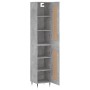 Aparador de madera contrachapada gris hormigón 34,5x34x180 cm de , Aparadores - Ref: Foro24-3200437, Precio: 94,86 €, Descuen...