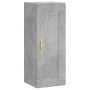 Aparador de madera contrachapada gris hormigón 34,5x34x180 cm de , Aparadores - Ref: Foro24-3200437, Precio: 94,86 €, Descuen...