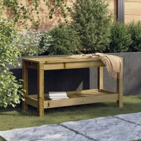 Banco de jardín de madera maciza de pino 82,5x35x45 cm de , Bancos de jardín - Ref: Foro24-832381, Precio: 72,01 €, Descuento: %
