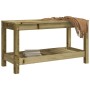 Banco de jardín de madera maciza de pino 82,5x35x45 cm de , Bancos de jardín - Ref: Foro24-832381, Precio: 76,38 €, Descuento: %