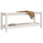 Banco de jardín madera maciza de pino blanco 108x35x45 cm de , Bancos de jardín - Ref: Foro24-832383, Precio: 94,33 €, Descue...