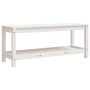 Banco de jardín madera maciza de pino blanco 108x35x45 cm de , Bancos de jardín - Ref: Foro24-832383, Precio: 94,33 €, Descue...