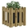 Jardinera diseño de valla madera de pino impregnada 40x40x40 cm de , Maceteros y jardineras - Ref: Foro24-832451, Precio: 22,...