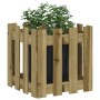 Jardinera diseño de valla madera de pino impregnada 40x40x40 cm de , Maceteros y jardineras - Ref: Foro24-832451, Precio: 22,...