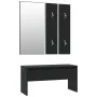 Black engineered wood hall furniture set by , Benches for halls and storage - Ref: Foro24-833512, Price: 61,92 €, Discount: %