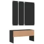 Black engineered wood hall furniture set by , Benches for halls and storage - Ref: Foro24-833512, Price: 61,92 €, Discount: %