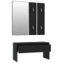 Black engineered wood hall furniture set by , Benches for halls and storage - Ref: Foro24-833512, Price: 61,92 €, Discount: %