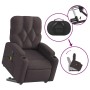 Sillón masaje eléctrico reclinable elevable tela marrón oscuro en Sillones | Comprar online en Foru.es