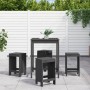 Set de mesa y taburetes altos jardín 5 piezas madera pino gris de , Conjuntos de jardín - Ref: Foro24-3157741, Precio: 318,06...