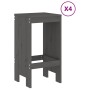 Set de mesa y taburetes altos jardín 5 piezas madera pino gris de , Conjuntos de jardín - Ref: Foro24-3157741, Precio: 318,06...