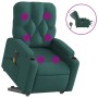 Sillón masaje eléctrico reclinable elevable tela verde oscuro en Sillones | Comprar online en Foru.es
