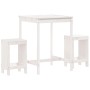 Set de mesa y taburetes altos jardín 3 pzas madera pino blanco de , Conjuntos de jardín - Ref: Foro24-3157734, Precio: 210,70...