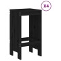 Set de mesa y taburetes altos jardín 5 piezas madera pino negro de , Conjuntos de jardín - Ref: Foro24-3157743, Precio: 316,6...
