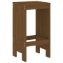 Mesa y taburetes altos de jardín 5 pzas madera pino marrón miel de , Conjuntos de jardín - Ref: Foro24-3157748, Precio: 337,0...