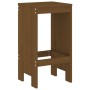 Mesa y taburetes altos de jardín 9 pzas madera pino marrón miel de , Conjuntos de jardín - Ref: Foro24-3157760, Precio: 625,1...