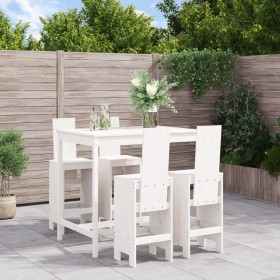 Set de mesa y taburetes altos jardín 5 pzas madera pino blanco de , Conjuntos de jardín - Ref: Foro24-3157776, Precio: 403,15...