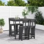 Set de mesa y taburetes altos jardín 5 piezas madera pino gris de , Conjuntos de jardín - Ref: Foro24-3157807, Precio: 378,33...