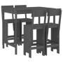 Set de mesa y taburetes altos jardín 5 piezas madera pino gris de , Conjuntos de jardín - Ref: Foro24-3157807, Precio: 378,33...