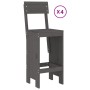 Set de mesa y taburetes altos jardín 5 piezas madera pino gris de , Conjuntos de jardín - Ref: Foro24-3157807, Precio: 378,33...