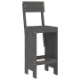 Set de mesa y taburetes altos jardín 3 piezas madera pino gris de , Conjuntos de jardín - Ref: Foro24-3157795, Precio: 227,77...