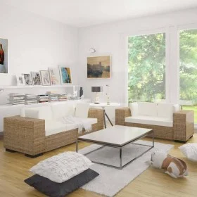 Juego de sofás de 2 plazas y de 3 plazas ratán auténtico de vidaXL, Sofás - Ref: Foro24-274359, Precio: 896,67 €, Descuento: %