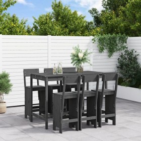 Set de mesa y taburetes altos jardín 7 piezas madera pino gris de , Conjuntos de jardín - Ref: Foro24-3157813, Precio: 550,57...
