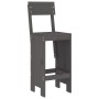 Set de mesa y taburetes altos jardín 7 piezas madera pino gris de , Conjuntos de jardín - Ref: Foro24-3157813, Precio: 550,57...