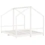 Estructura de cama para niños madera pino blanco 2x(80x200) cm de , Cunas y camas para niños - Ref: Foro24-3200587, Precio: 2...