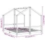 Estructura de cama para niños madera pino blanco 2x(80x200) cm de , Cunas y camas para niños - Ref: Foro24-3200587, Precio: 2...