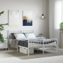 Estructura cama metal con cabecero y estribo blanco 160x200 cm de , Camas y somieres - Ref: Foro24-355533, Precio: 138,76 €, ...